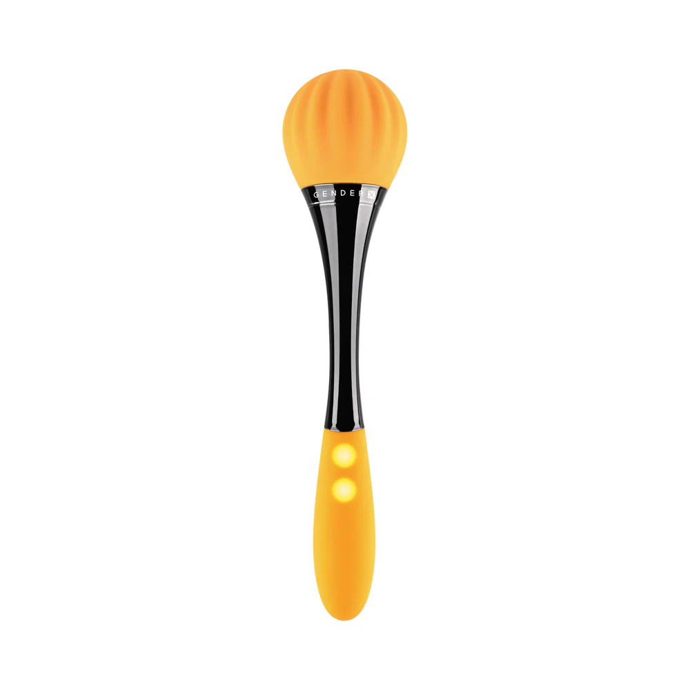 Gender X Sunflower Rechargeable Dual-Ended Silicone Wand Vibrator Yellow - Image 3