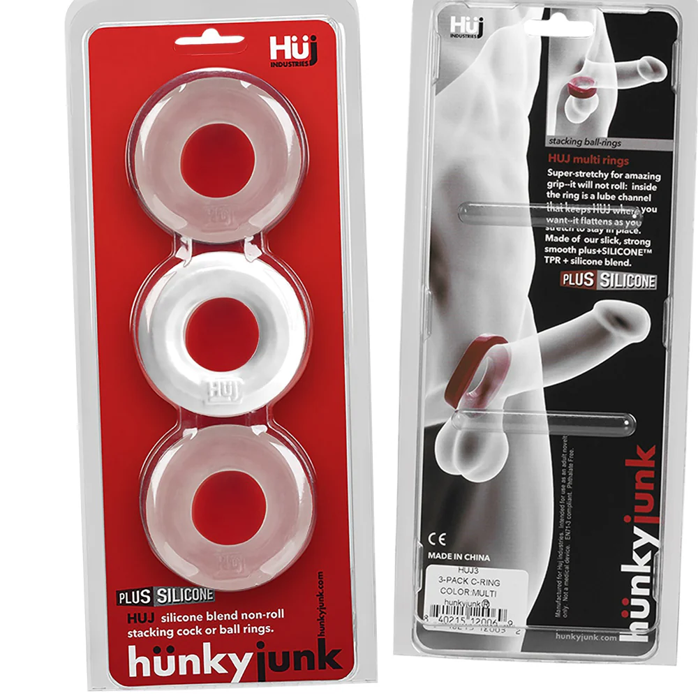 Hunkyjunk HUJ3 C-Ring 3-Pack White Ice - Image 4