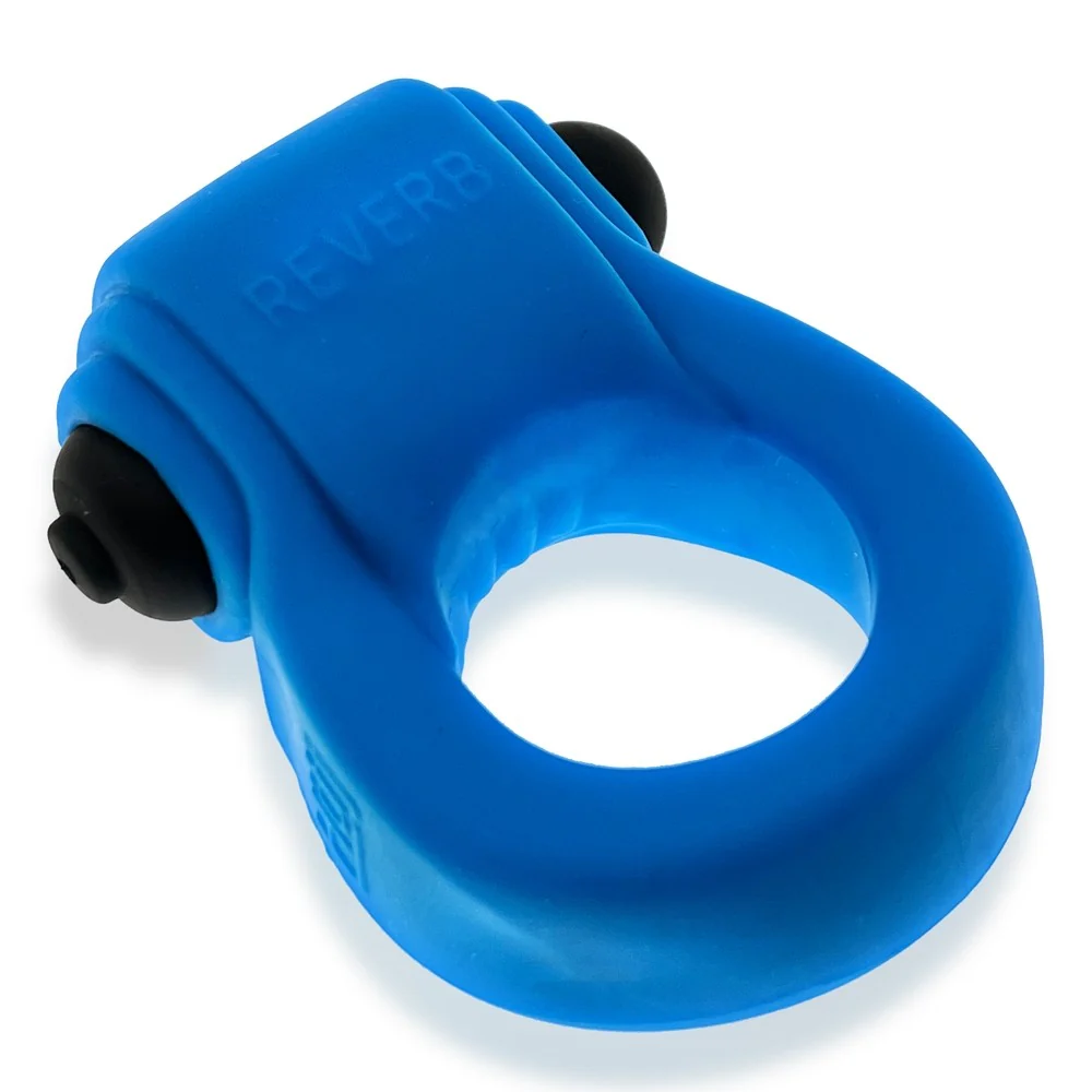 Hunkyjunk Revring Cockring with Bullet Vibrator Teal Ice - Image 5