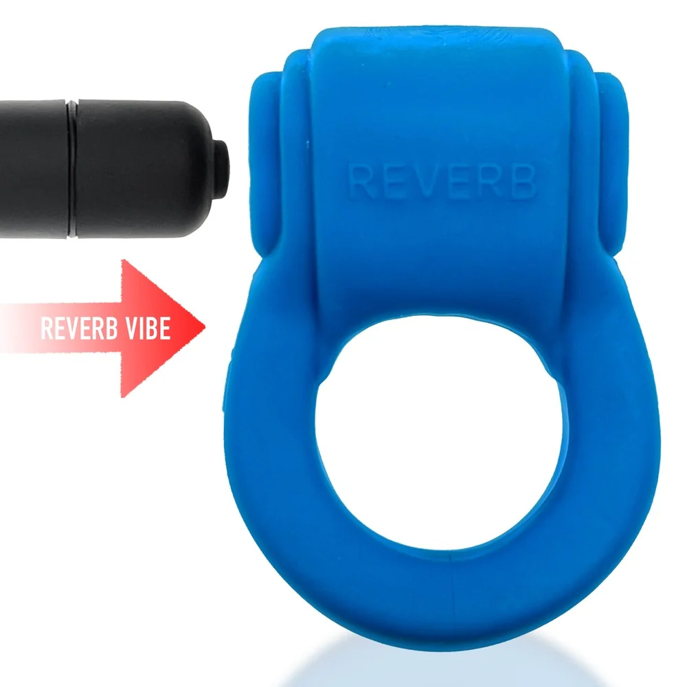 Hunkyjunk Revring Cockring with Bullet Vibrator Teal Ice - Image 6