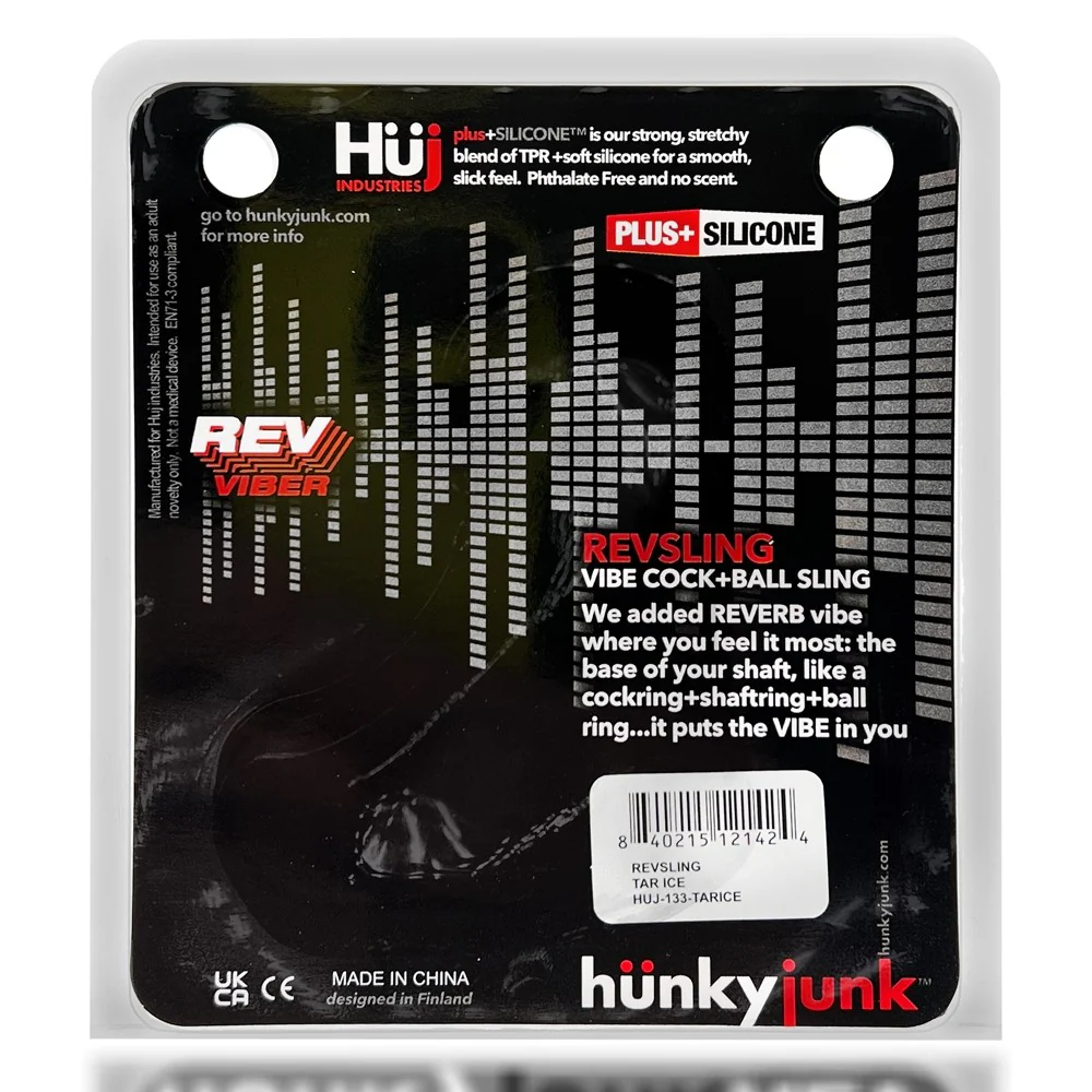Hunkyjunk Revsling Cock & Ball Sling with Bullet Vibrator Clear Ice - Image 9