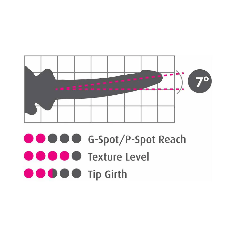 Icicles No. 86 Realistic 7 in. Glass Dildo With Suction Cup Pink - Image 3