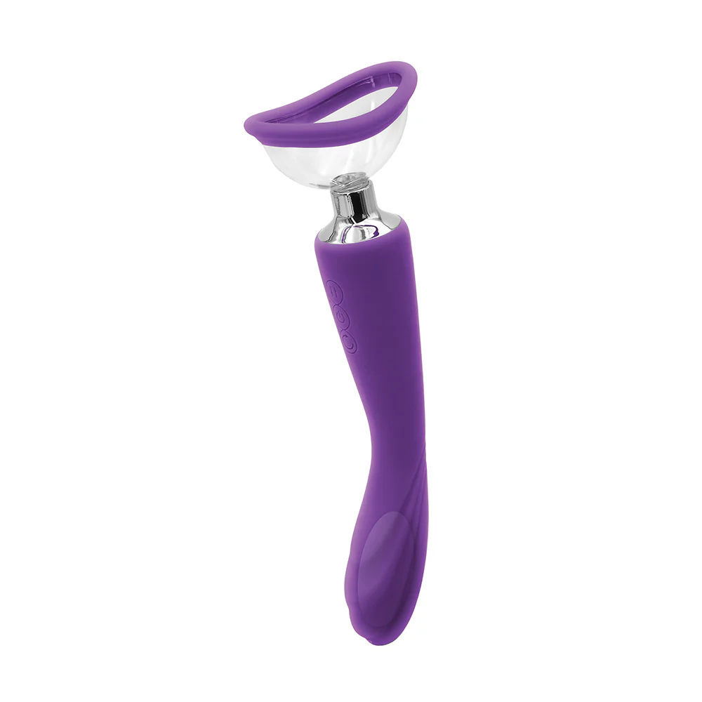 INYA Pump N Vibe Rechargeable Dual-Ended Vibrator & Pump Set Purple - Image 3
