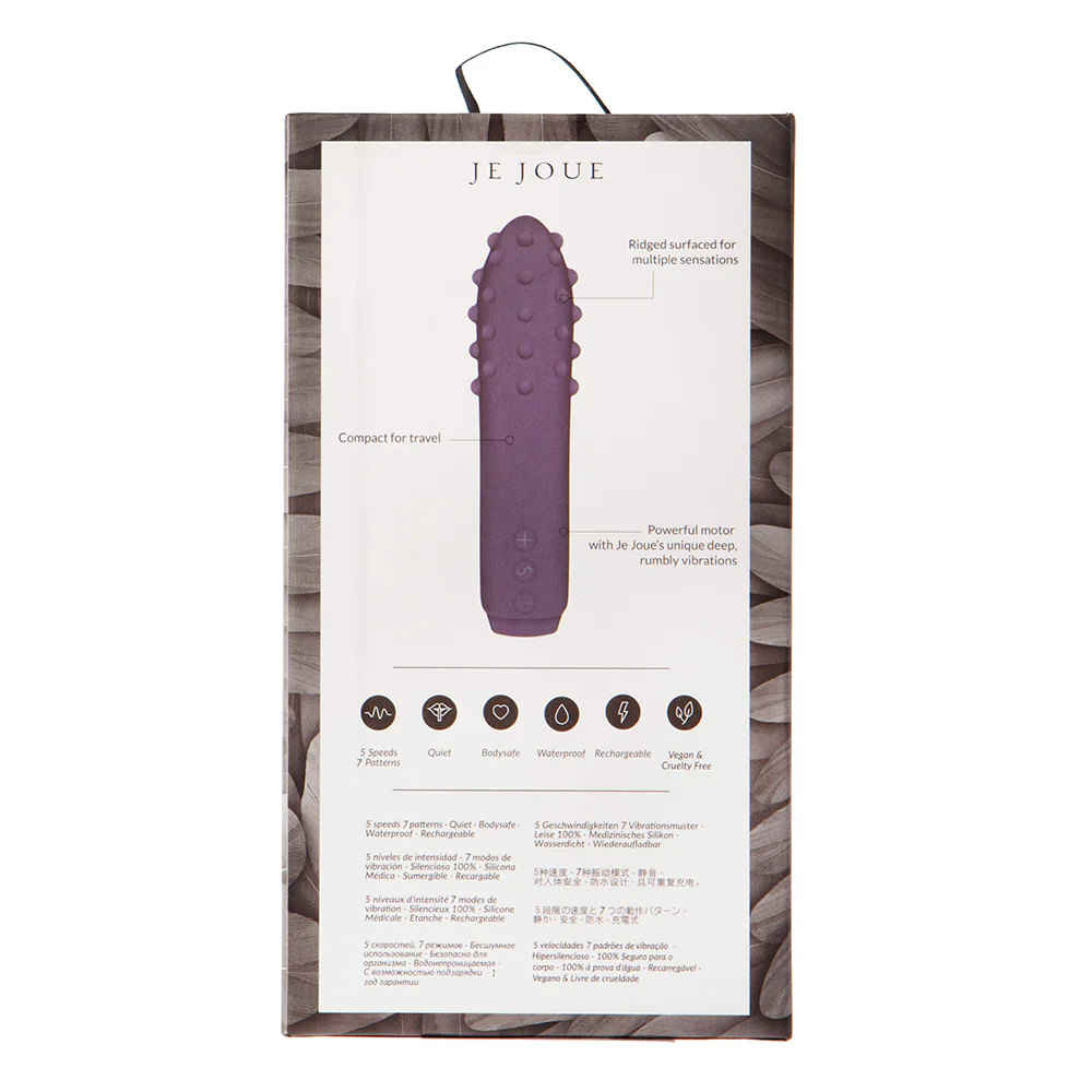 Je Joue Duet Rechargeable Silicone Multi-Surfaced Bullet Vibrator Purple - Image 8
