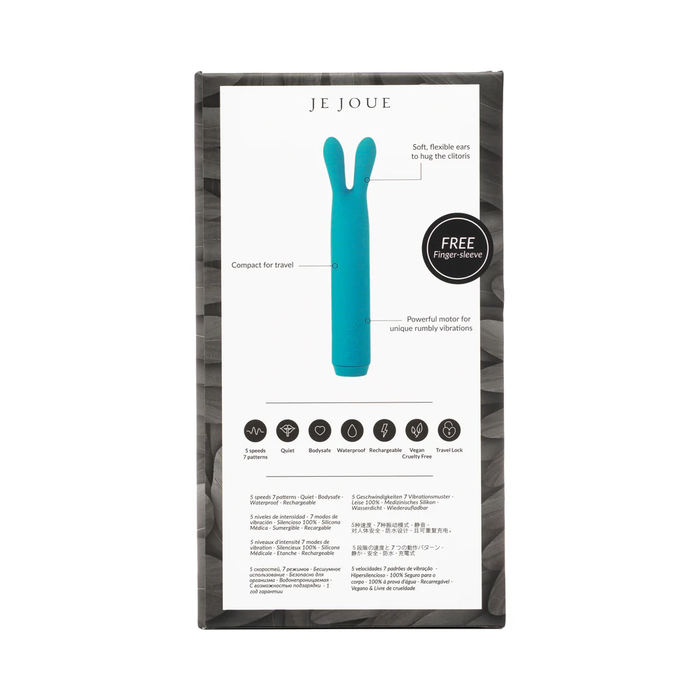 Je Joue Rabbit Bullet Vibrator Rechargeable Silicone Teal - Image 12