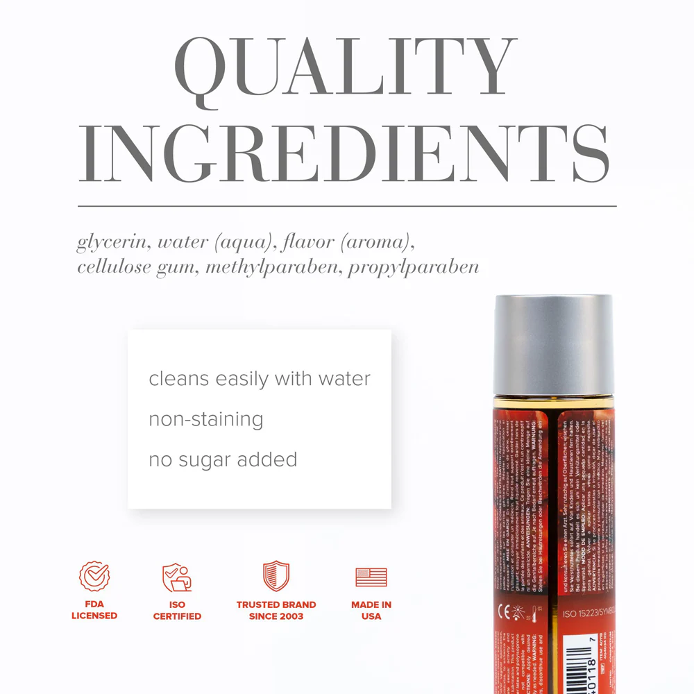 JO H2O Strawberry Kisses Flavored Water-Based Lubricant 4 oz. - Image 2