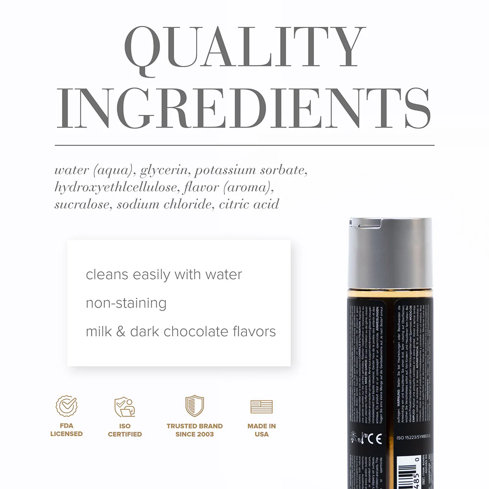 JO Gelato Decadent Double Chocolate Flavored Water-Based Lubricant 4 oz. - Image 2