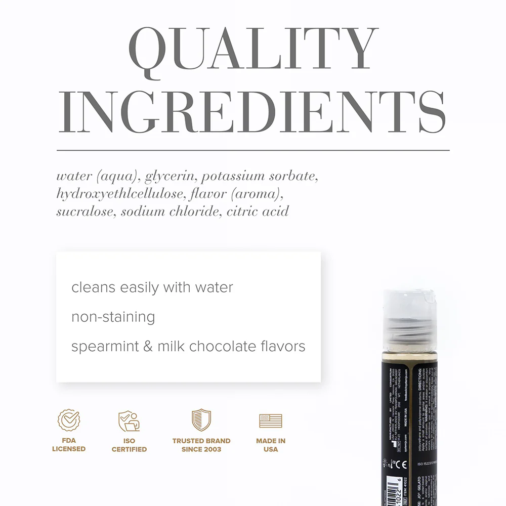 JO Gelato Mint Chocolate Flavored Water-Based Lubricant 1 oz. - Image 2