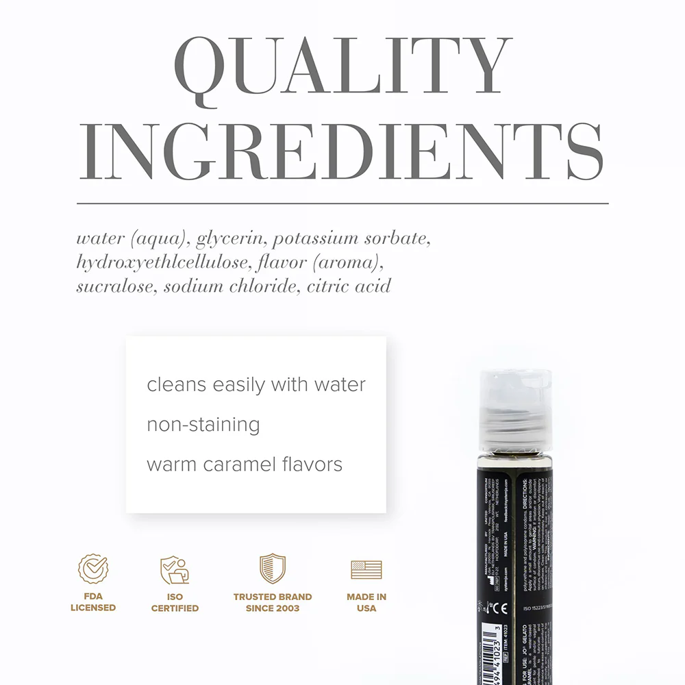 JO Gelato Salted Caramel Flavored Water-Based Lubricant 1 oz. - Image 2