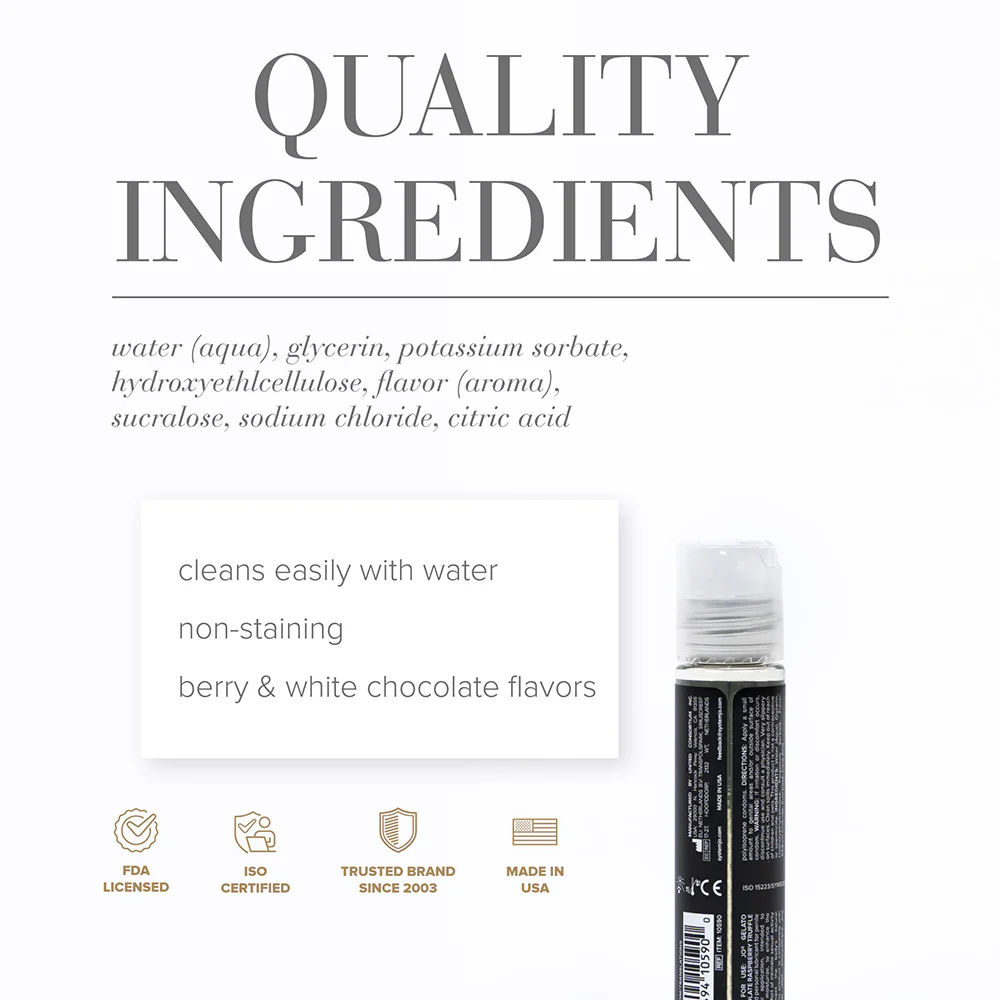 JO Gelato White Chocolate Rasberry Truffle Water-Based Lubricant 1 oz. - Image 2