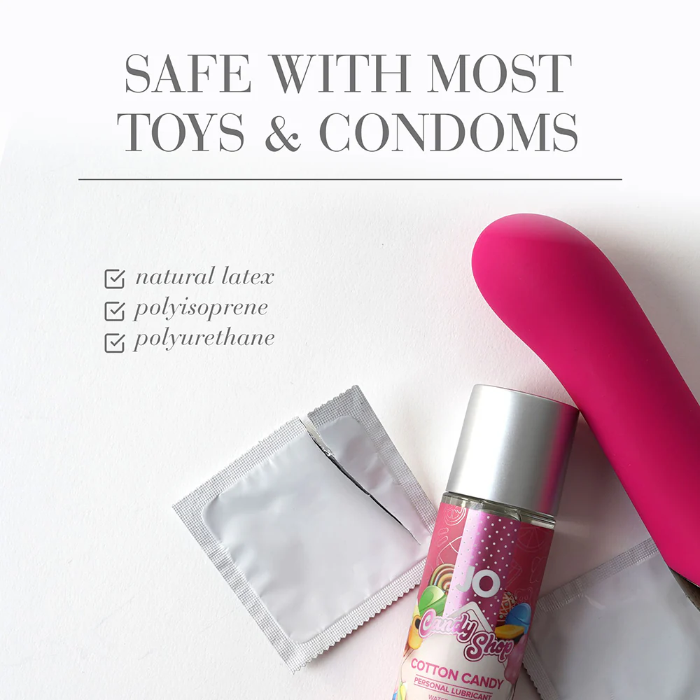 JO Candy Shop Cotton Candy Flavored Water-Based Lubricant 2 oz. - Image 4