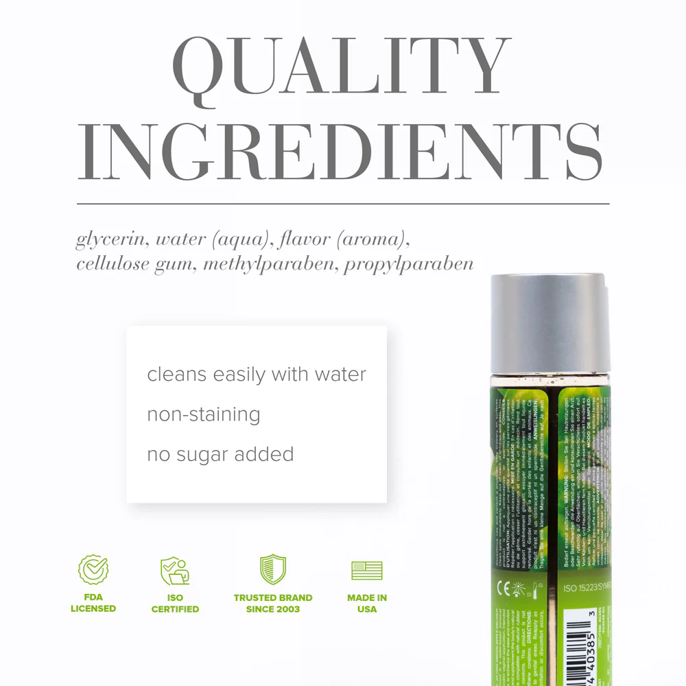 JO H2O Green Apple Delight Flavored Water-Based Lubricant 4 oz. - Image 2