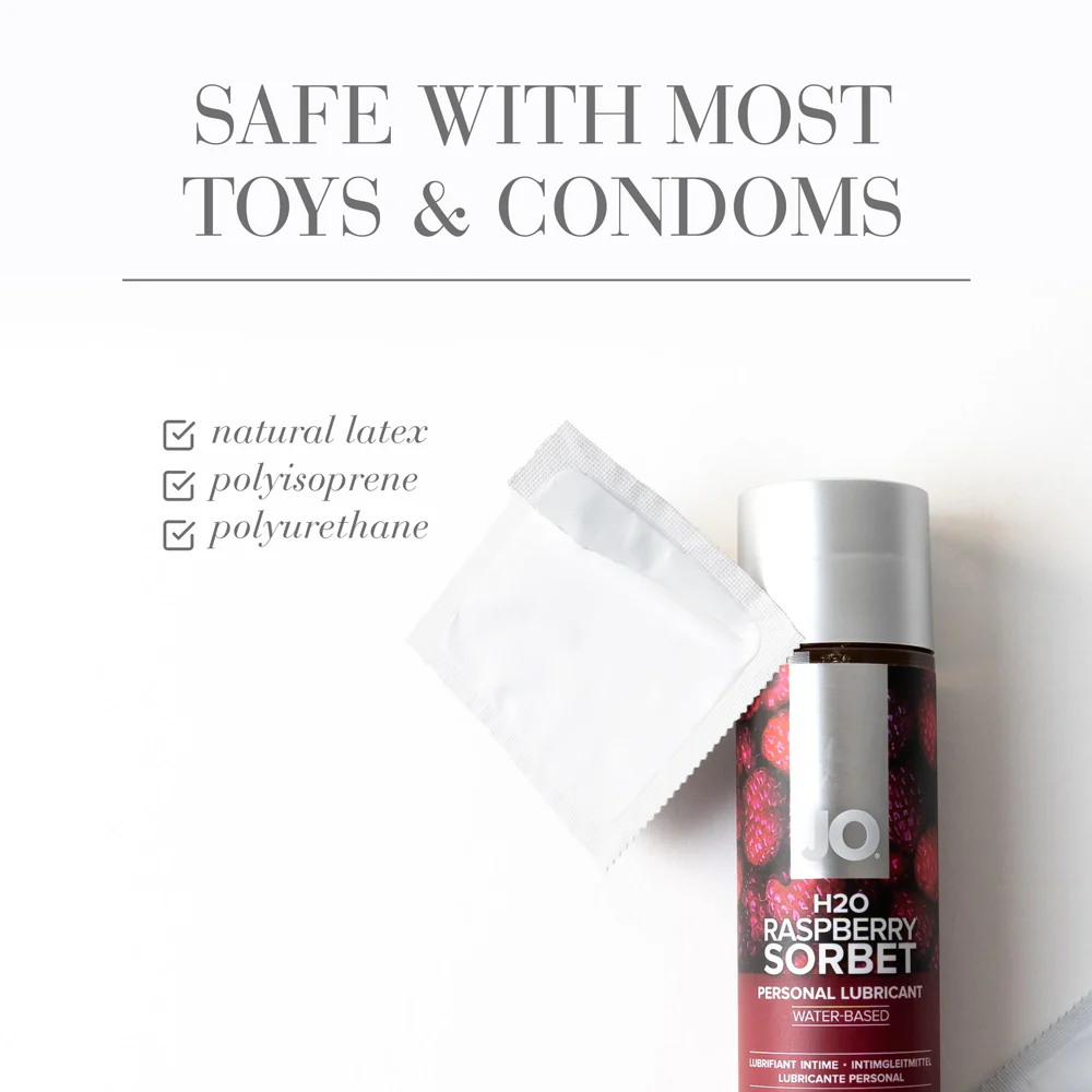 JO H2O Raspberry Sorbet Flavored Water-Based Lubricant 1 oz. - Image 3
