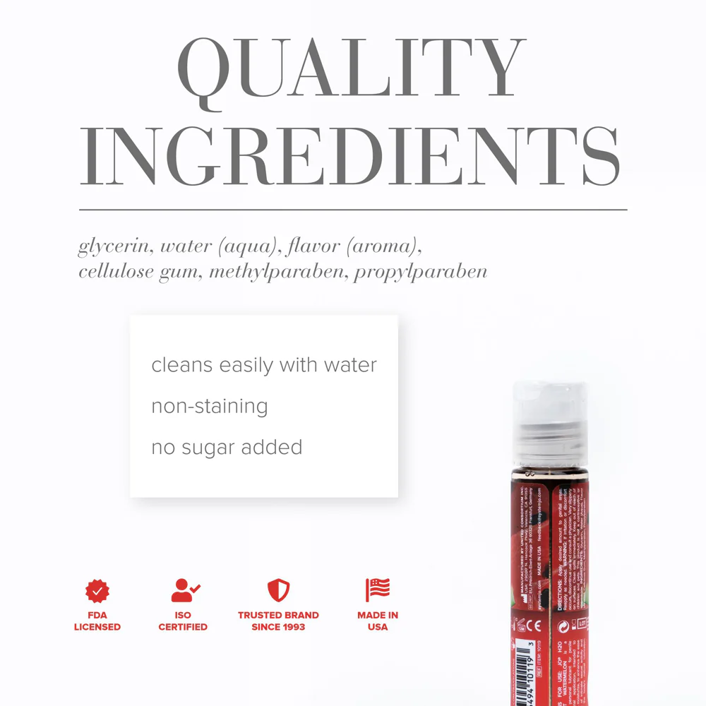 JO H2O Succulent Watermelon Flavored Water-Based Lubricant 1 oz. - Image 2