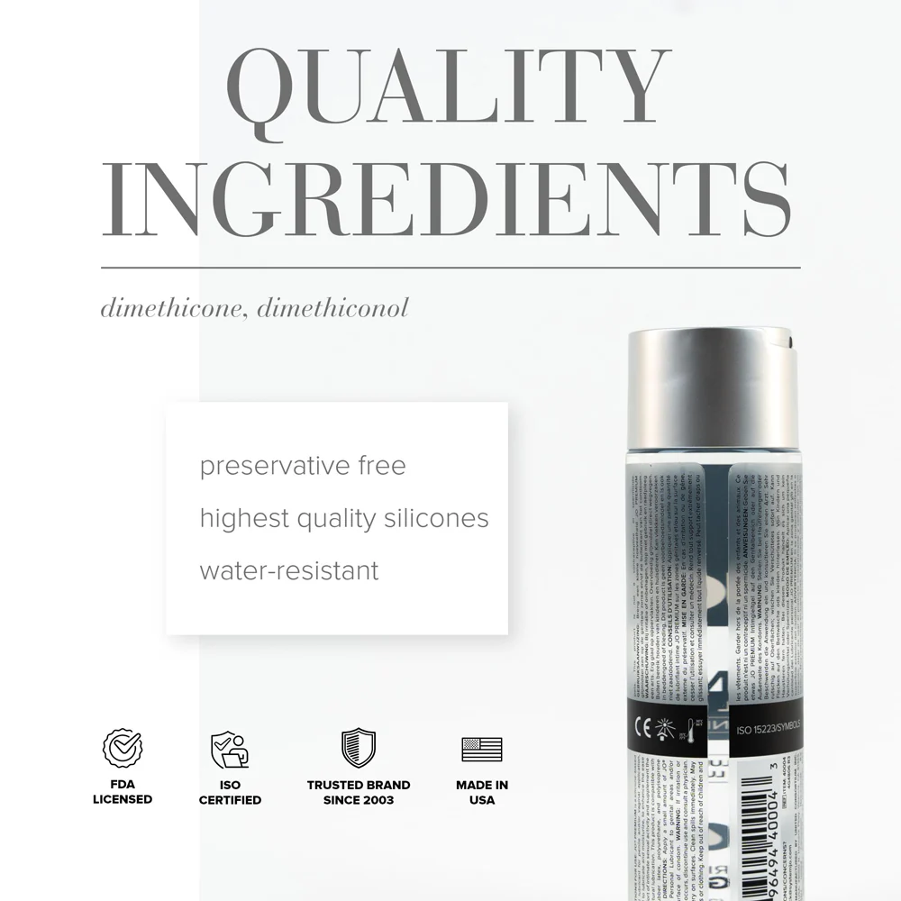 JO Premium Original Silicone-Based Lubricant 8 oz. - Image 2