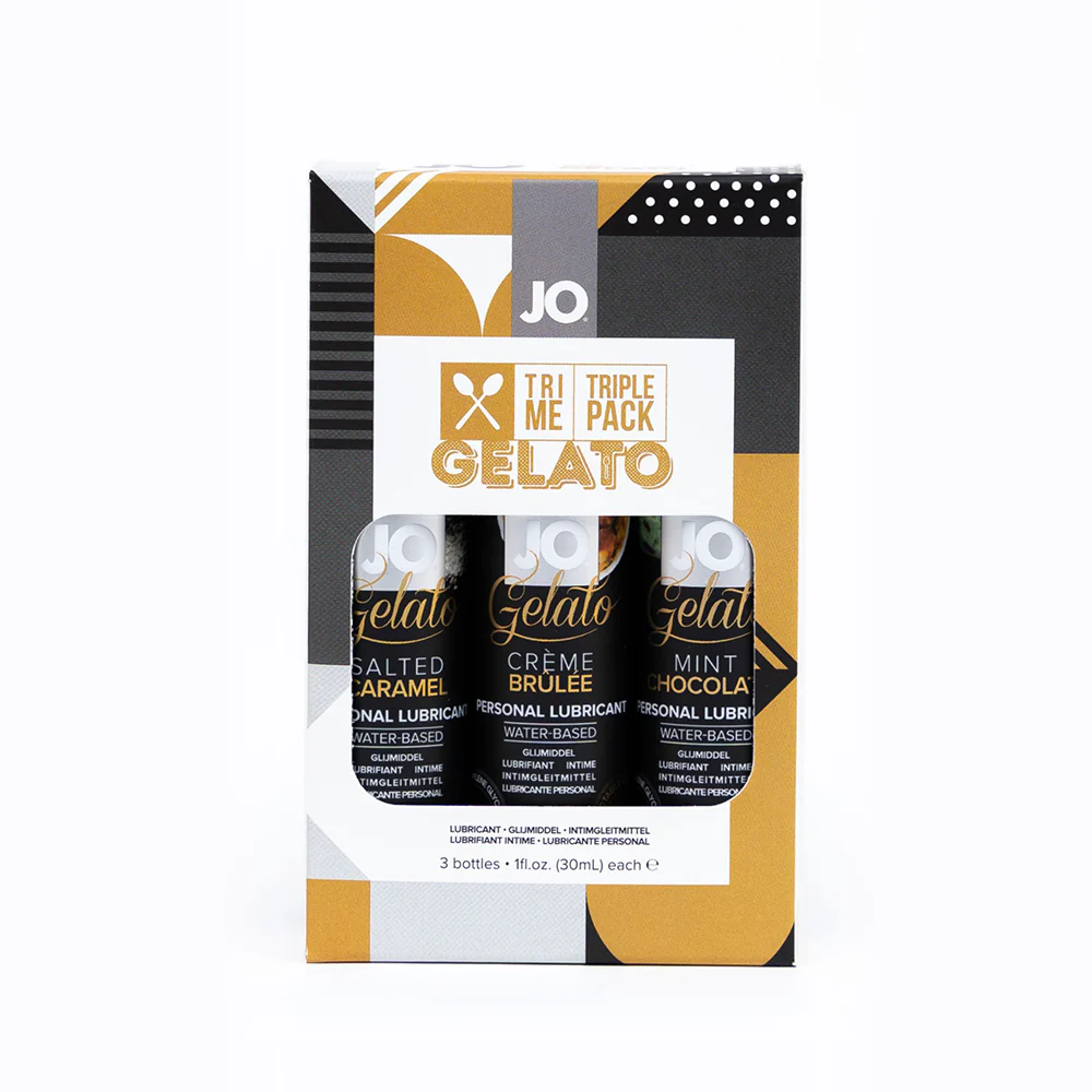 JO Tri Me Triple Pack Gelato Flavored Water-Based Lubricant 3-Pack - Image 5