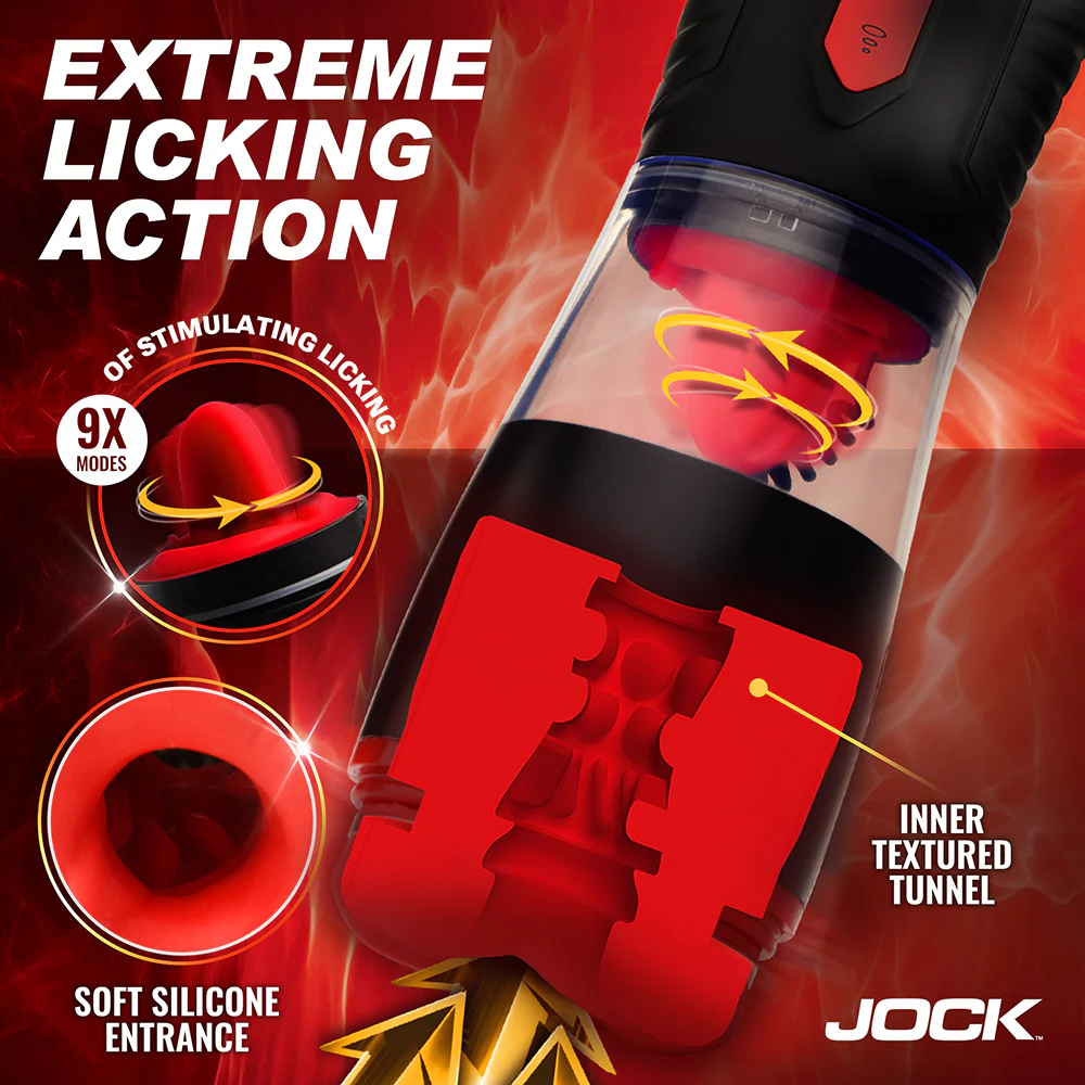 JOCK Advanced Blow Job Sucking, Licking, & Vibrating Masturbator - Image 23