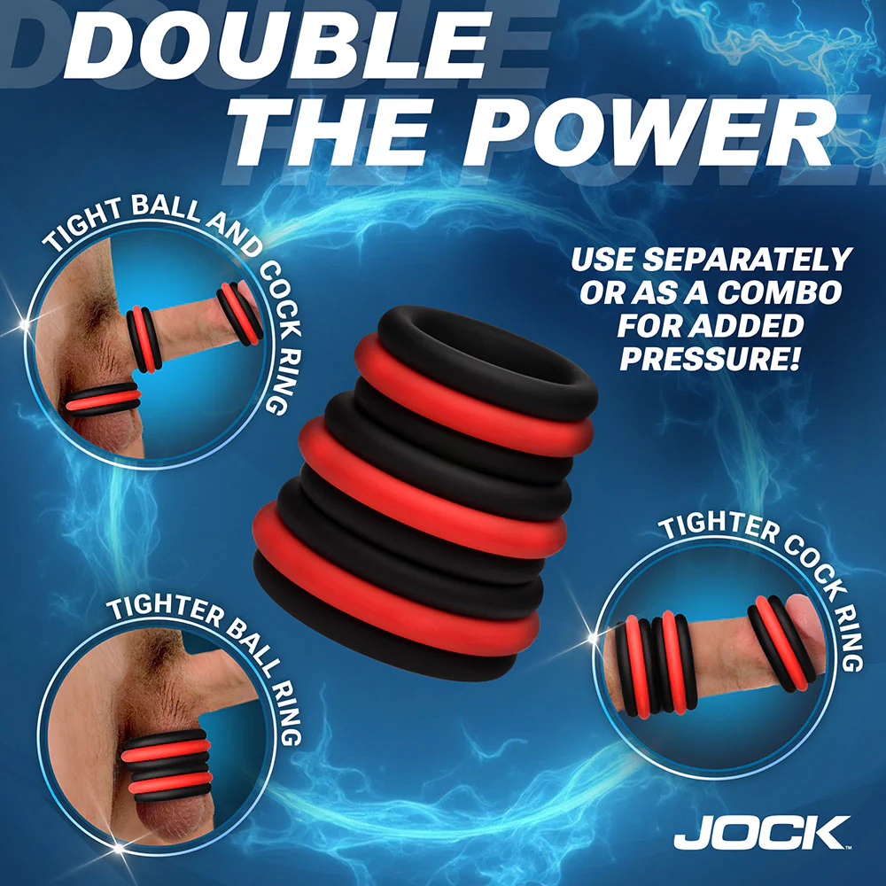 JOCK Enhancers Set of 3 - 2-in-1 Silicone C-Rings - Image 22