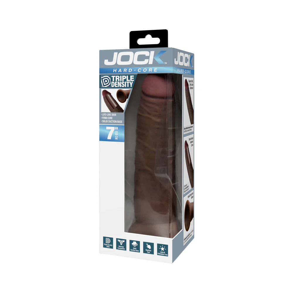 JOCK Hard-Core Triple Density Dildo 7 in. Dark - Image 13