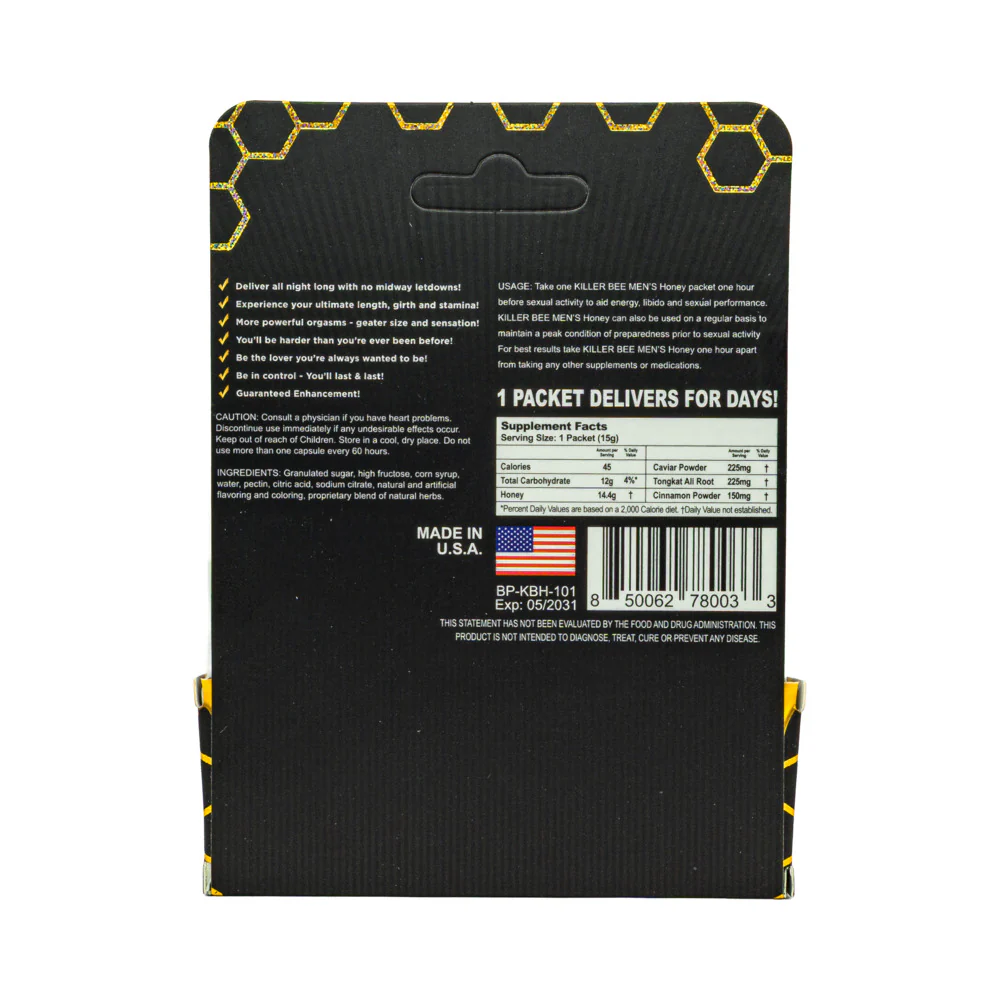 Killer Bee Honey Male Enhancer 24 Packets Per Display - Image 7