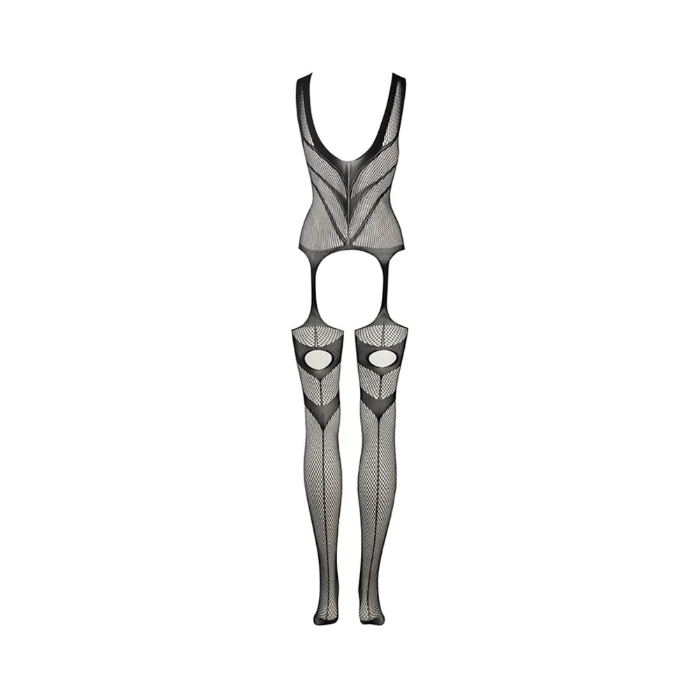 Le Desir Suspender Bodystocking Black O/S - Image 6