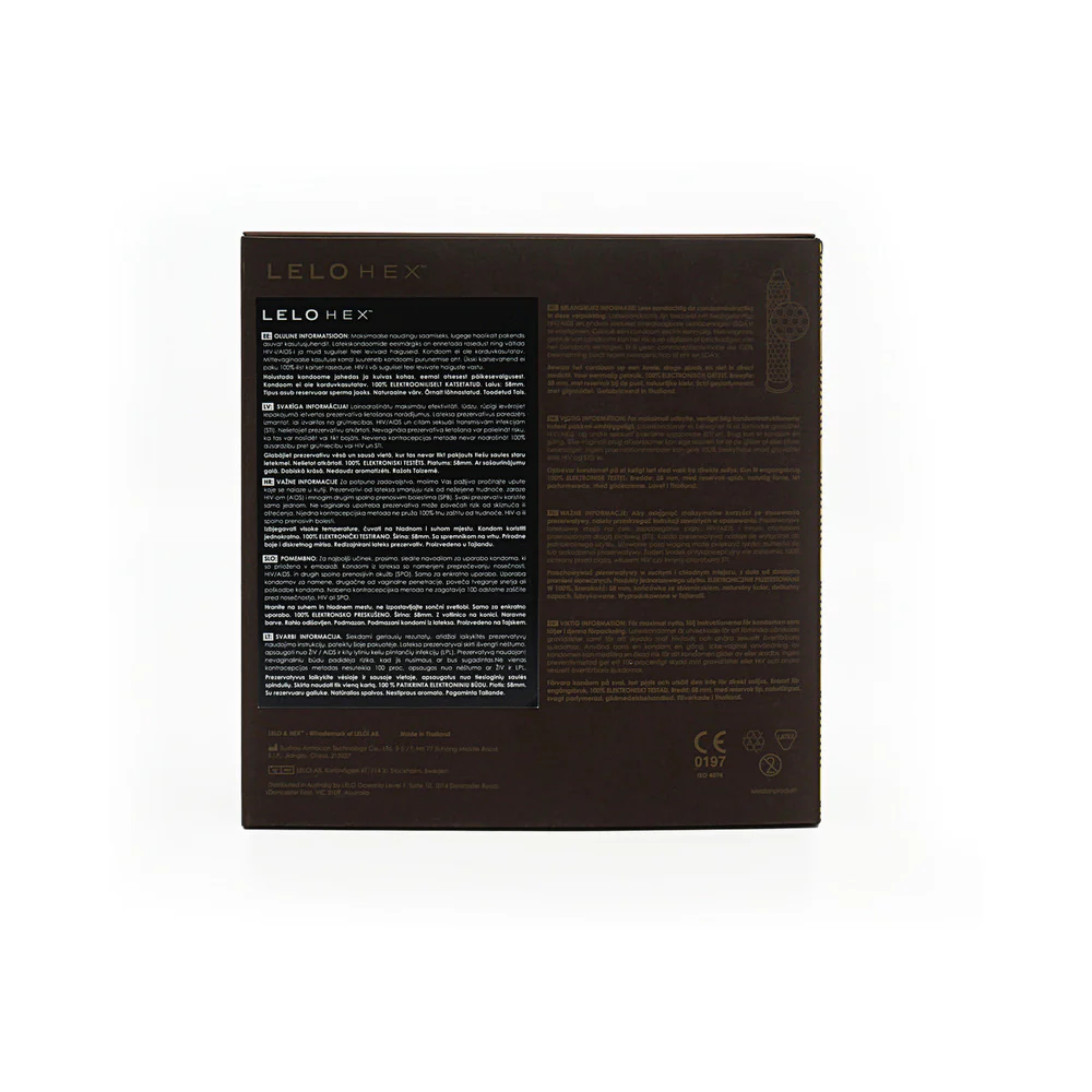 LELO HEX Respect XL Lubricated Latex Condoms 36-Pack - Image 4
