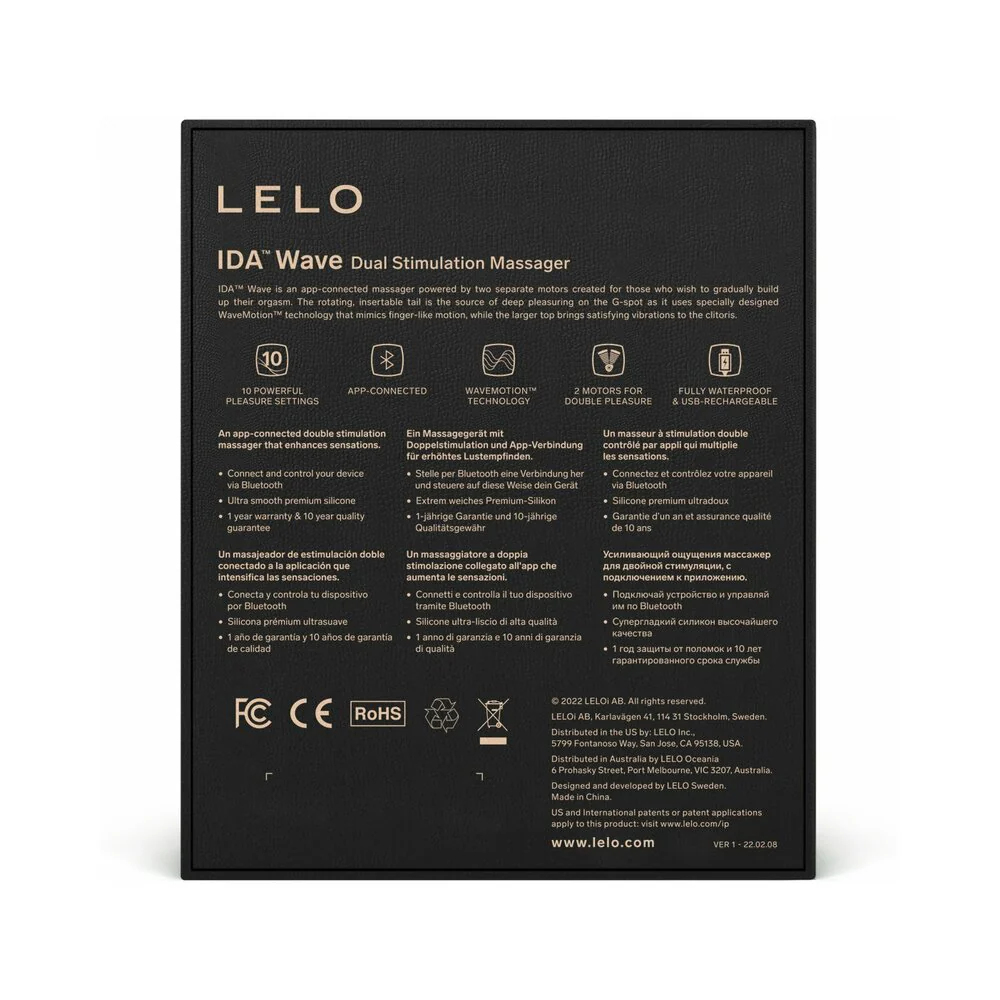 LELO IDA WAVE Rechargeable Dual Stimulator Coral Red - Image 8