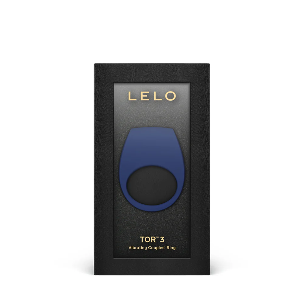 LELO TOR 3 Vibrating Cockring Base Blue - Image 3