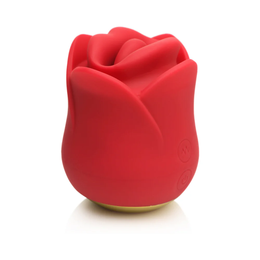 Lickgasm Kissing & Vibrating Rose Clitoral Stimulator Red - Image 4