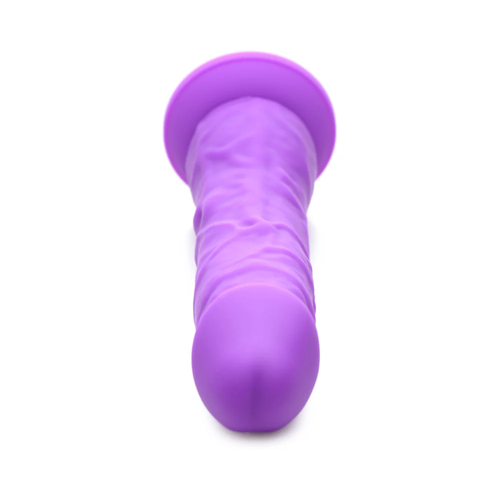 Curve Toys Lollicock 7 in. Silicone Dildo with Suction Cup Grape - Image 4