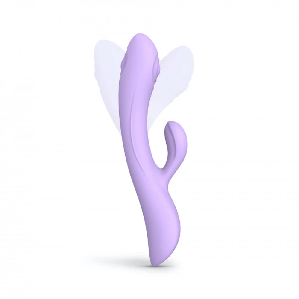 Love to Love Bunny & Clyde Rechargeable Tapping Rabbit Silicone Vibrator Viva Mauve - Image 9