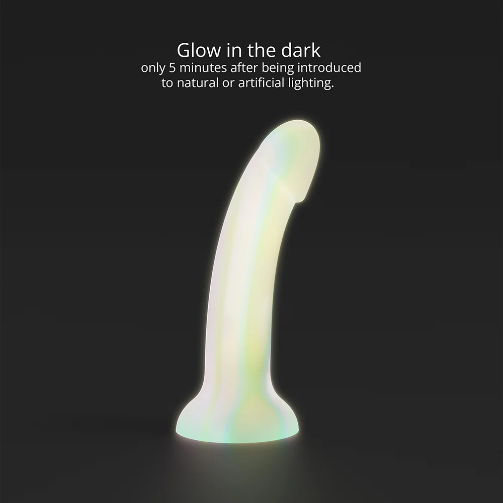Love to Love Dildolls Fantasia Glow-in-the-Dark 7 in. Silicone Dildo Pastels - Image 5