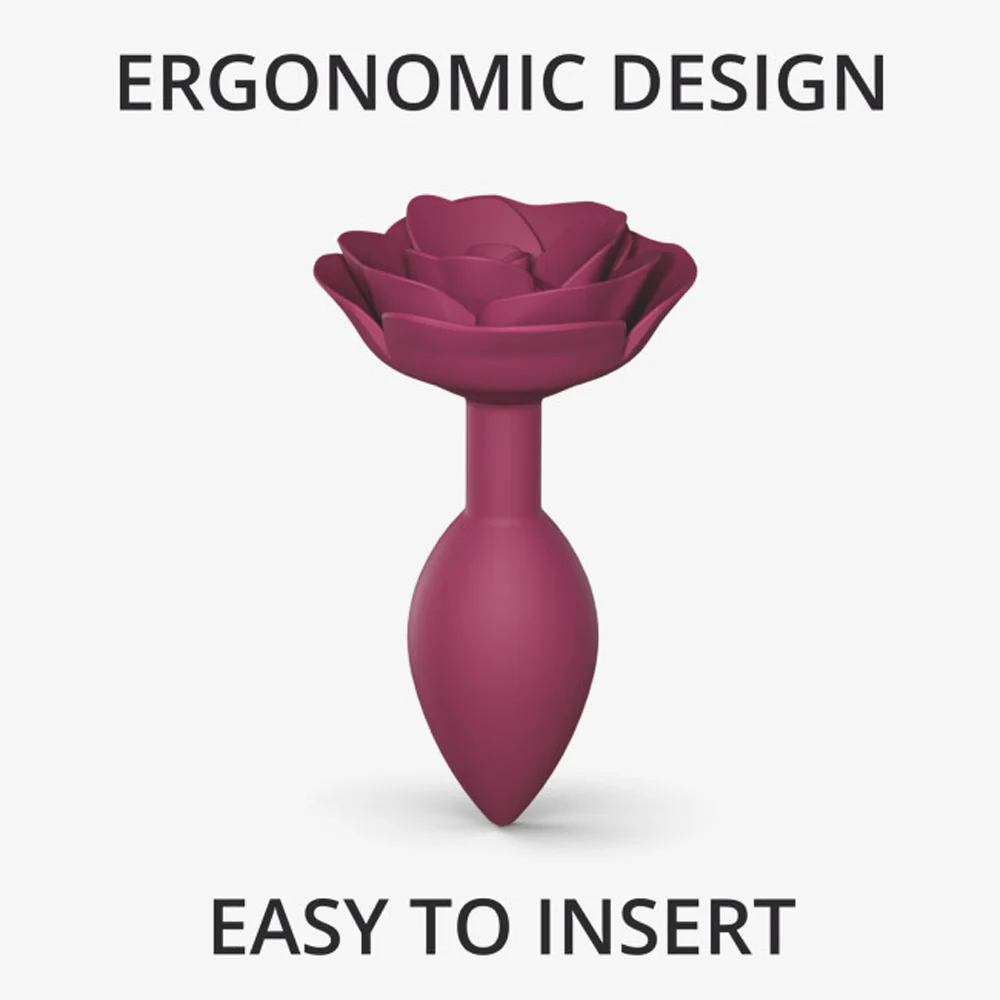 Love to Love Open Roses Silicone Anal Plug Plum Star Medium - Image 5