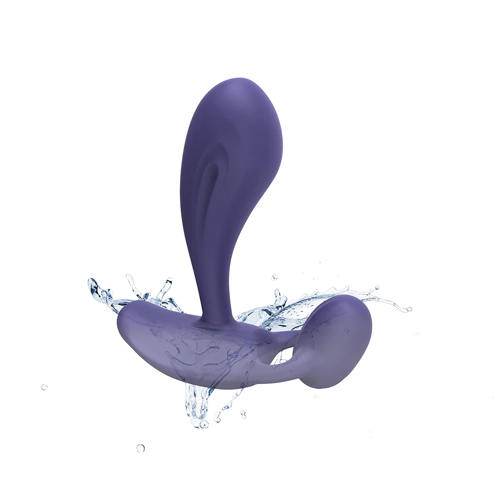 Love to Love Witty Rechargeable Remote-Controlled Silicone P & G Vibrator Midnight Indigo - Image 3