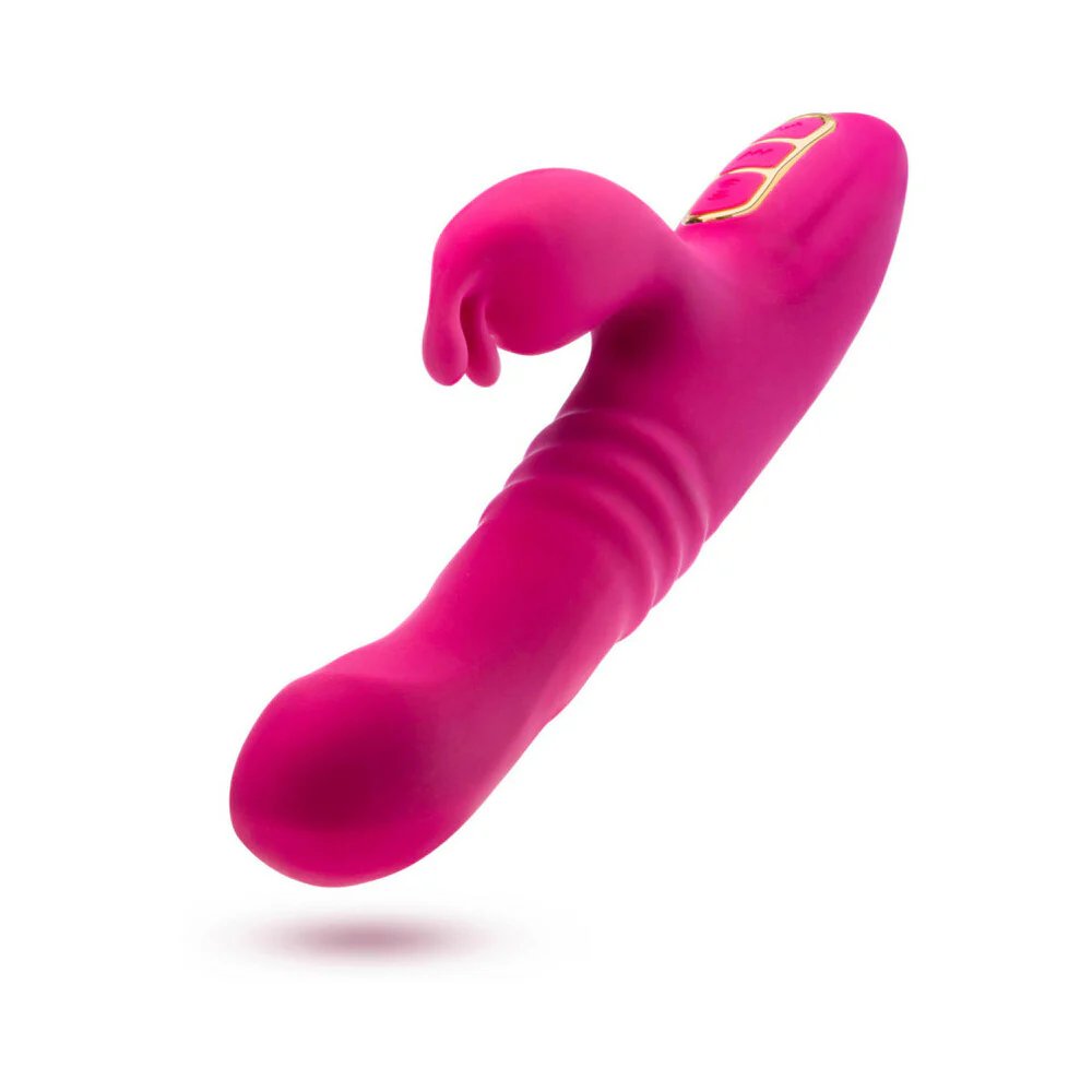 Blush Lush Kira Rechargeable Silicone Thrusting Rabbit Vibrator Velvet - Image 4