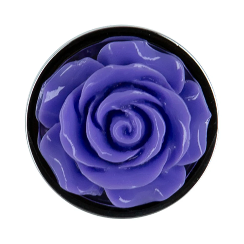 Lux Active Rose Metal Butt Plug 3 in. Purple - Image 7