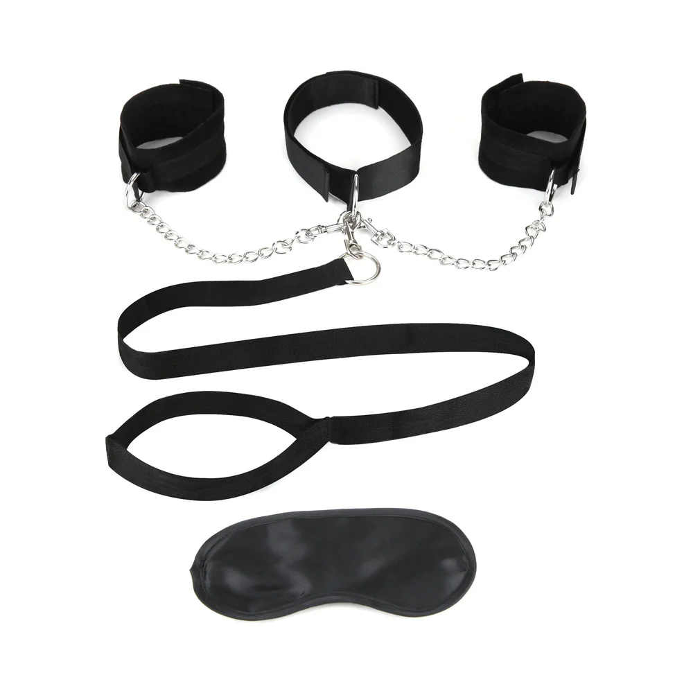Lux Fetish Collar Cuffs & Leash Set - Image 2