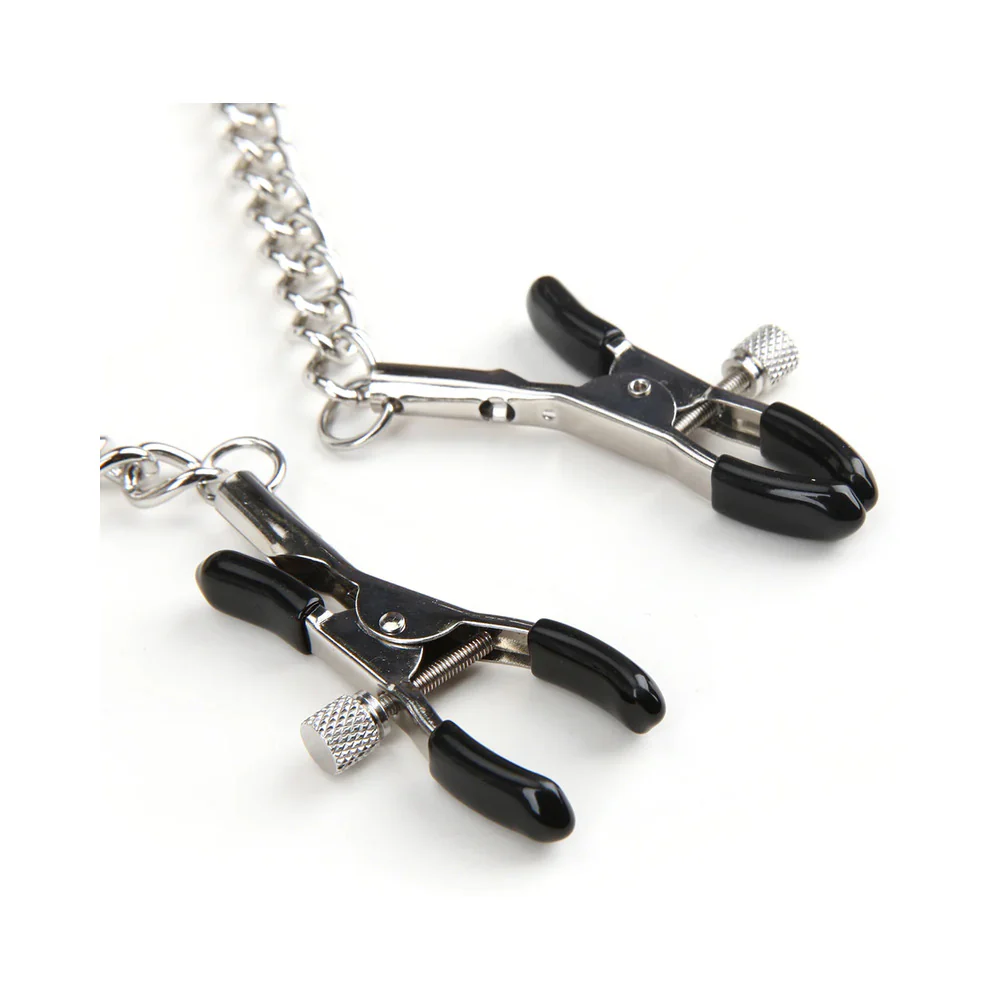 Lux Fetish Collar & Nipple Clamps with Adjustable Pressure - Image 3