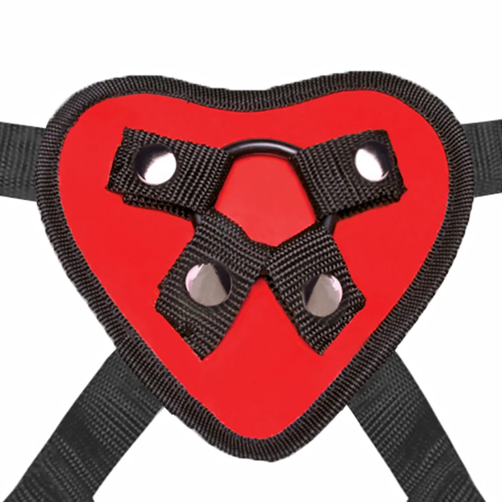Lux Fetish Red Heart Strap-On Harness - Image 5