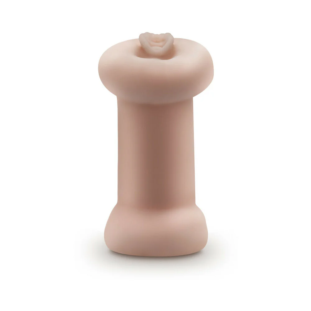 M for Men Soft + Wet Double Trouble Glow in the Dark Self-Lubricating Stroker Beige - Image 4