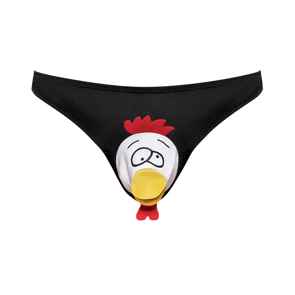 Male Power Novelty Choke The Chicken Bikini Underwear Black O/S - Image 3