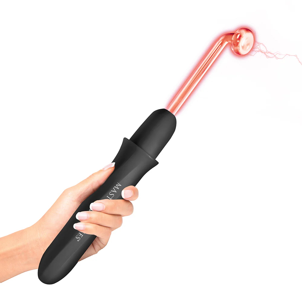 Master Series Elektra Rechargeable E-Stim Wand Black - Image 3