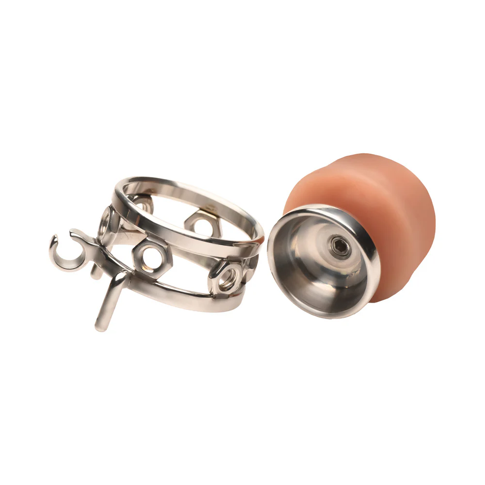 Master Series Pussy Boy Metal Chastity Cage - Image 5