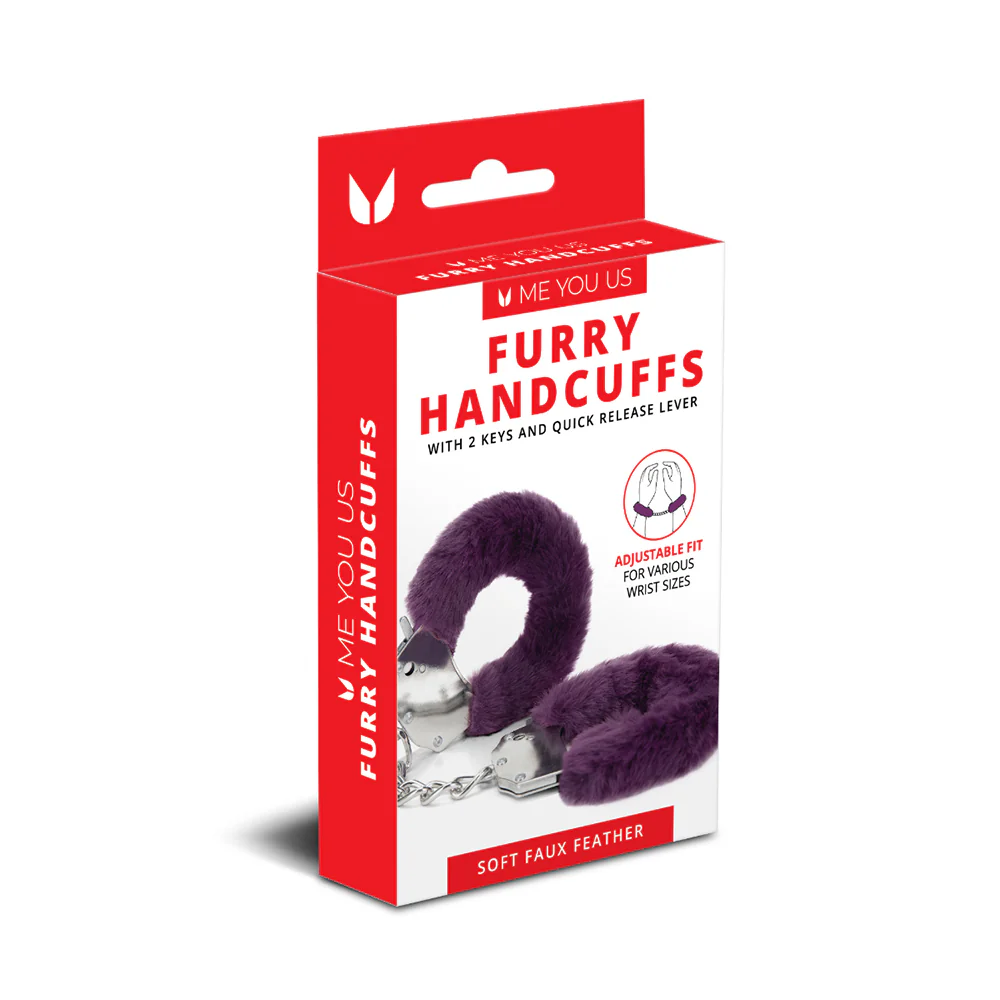 Me You Us Furry Handcuffs Purple