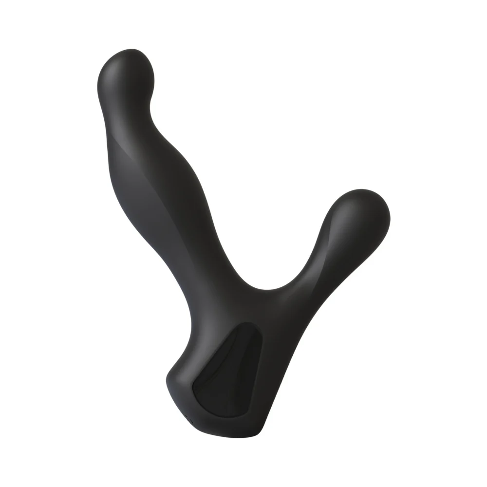 Merci Ultimate Rim Job Silicone Prostate Massager with Rotating Ridges Black - Image 2
