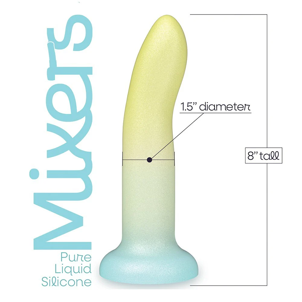 Mixers 8 in. Silicone Dildo Lime Rickey - Image 3