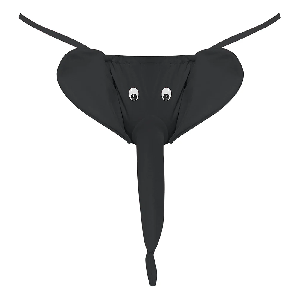 Male Power Squeaker Elephant G-String Black O/S - Image 2