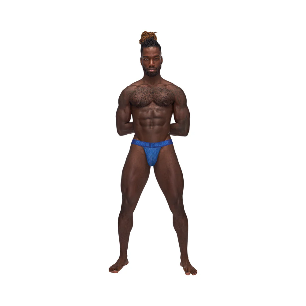 Male Power Sexagon Strappy Ring Jock Royal L/XL - Image 3