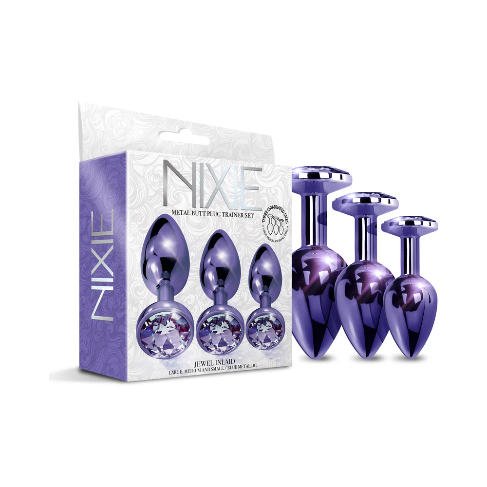 Nixie Metal Butt Plug Trainer Set 3-Piece Purple Metallic - Image 2