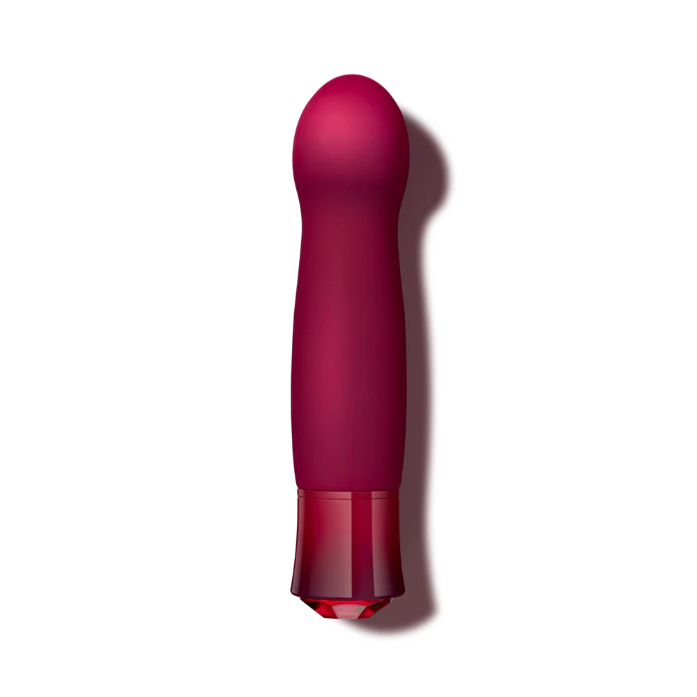 Oh My Gem Classy Rechargeable Warming Silicone G-Spot Vibrator Garnet - Image 2